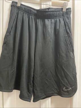 Nike Black Performance Mesh Shorts with Swoosh